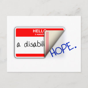 Labeled Disabled Postcard Postkarte