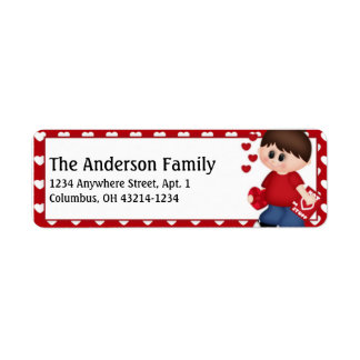 Labels d2 zum ersten Valentinstag des Kindes