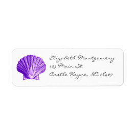 Labels der Lila Muschel des tropischen Mondlichts