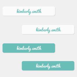 Labels für aquamarine Mädchenschulen Etiketten