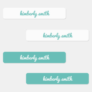 Labels für aquamarine Mädchenschulen Etiketten