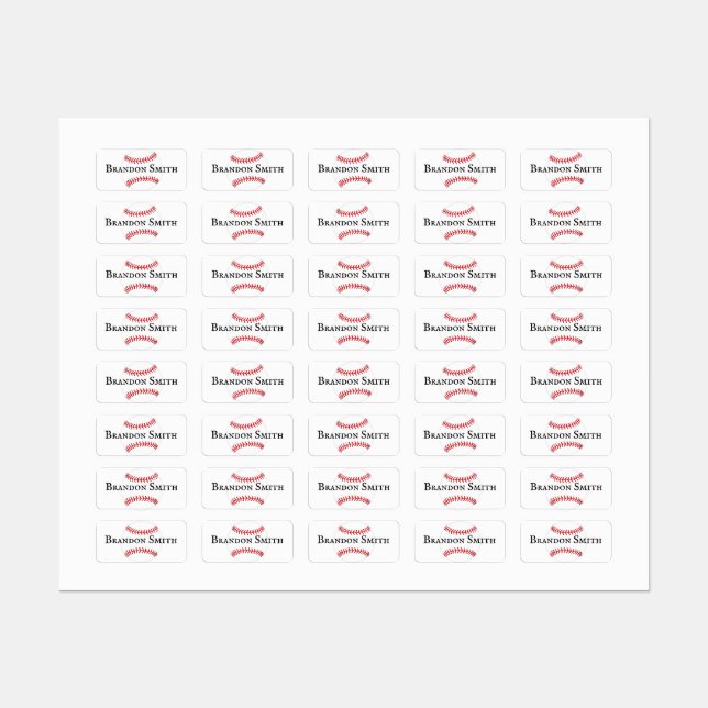 Labels für Baseball-Stitching-Designnamen Etiketten (Blatt)