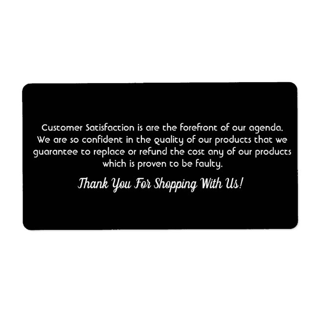 Labels für berufliche Produkte (Vorne)