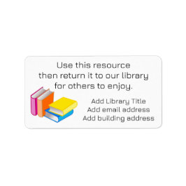 Labels für Bibliothek/Mediencenter Adressaufkleber