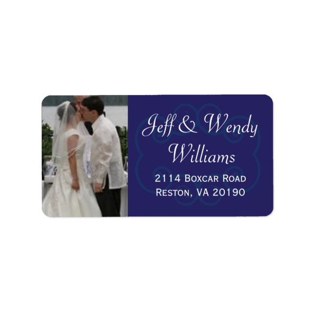 Labels für blaues Foto Adressaufkleber (Vorne)