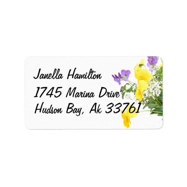 Labels für Blumenadressen Adressaufkleber (Vorne)