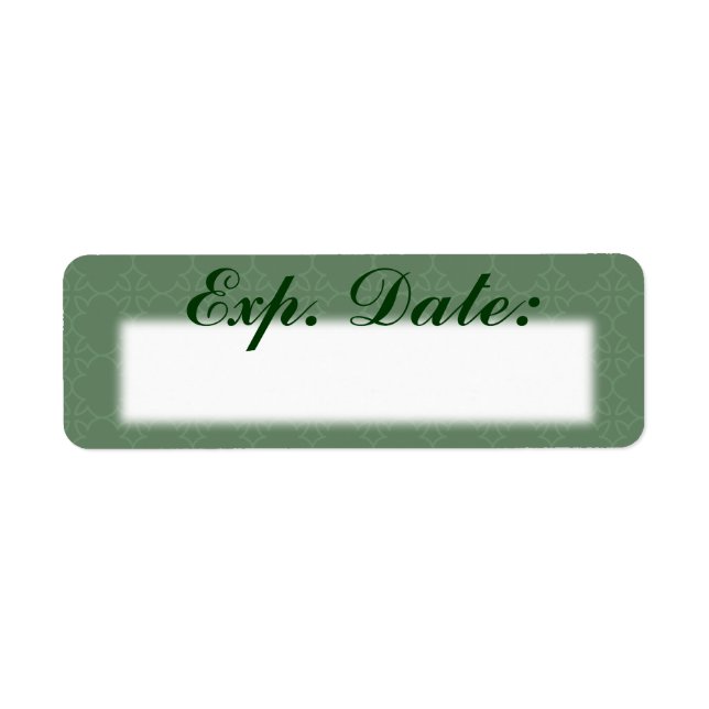 Labels für das Ablaufdatum für grüne Elegante (Vorne)