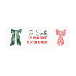 Labels für die Adresse von Holiday Bows