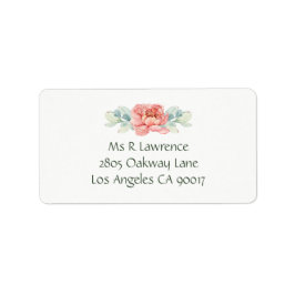 Labels für die Blume der Wasserfarben Adressaufkleber