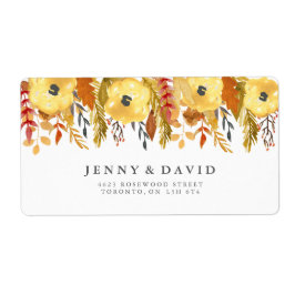 Labels für die Hochzeit im Herbst der Wasserfarben