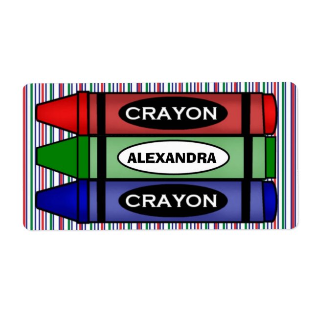 Labels für die Schulversorgung mit Namen (Vorne)