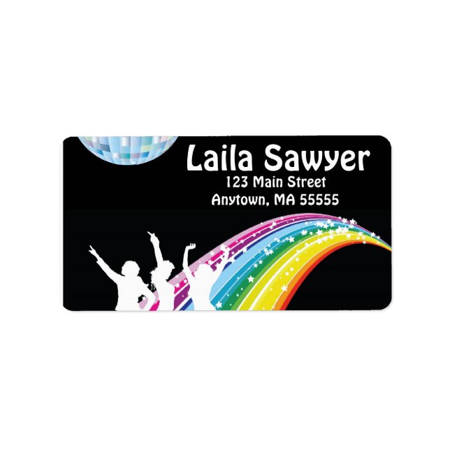 Labels für Disco-Tanzadressen Adressaufkleber (Vorne)