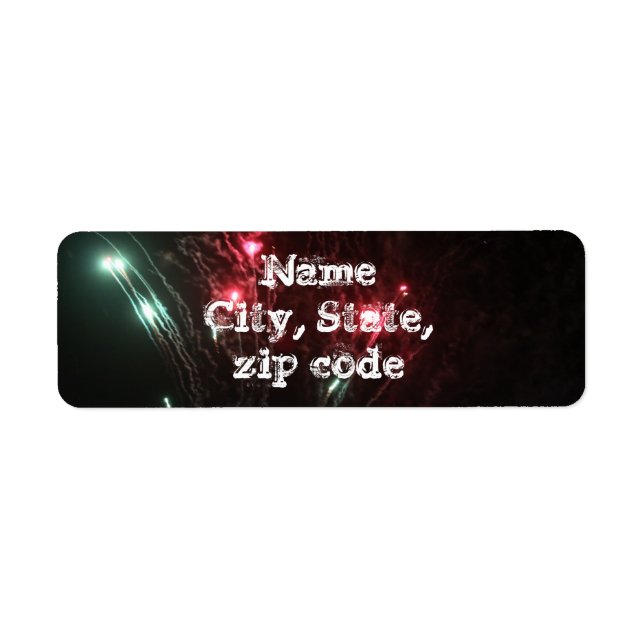 Labels für Fireworks-Adressen (Vorne)