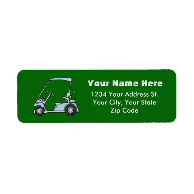 Labels für Golf Cart-Adressen (Vorne)