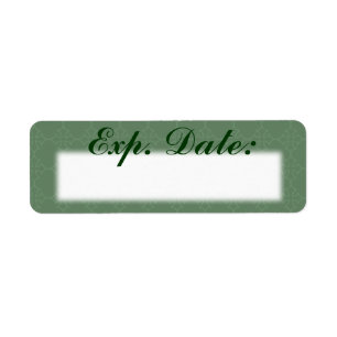 Labels für grüne Elegante Ablaufdatum