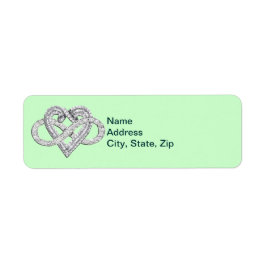 Labels für grüne Herzanschriften