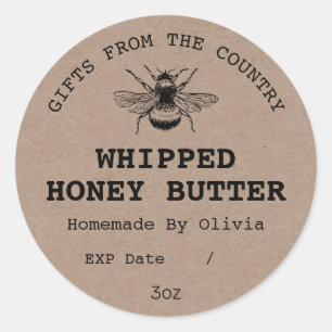 Labels für Honey-Butter Runder Aufkleber