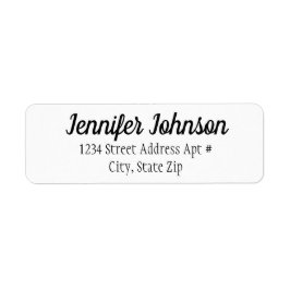 Labels für hübsche Script-Rücksendeadresse