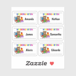 Labels für Kindergarten-Schüler