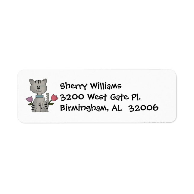 Labels für Kitty Address (Vorne)