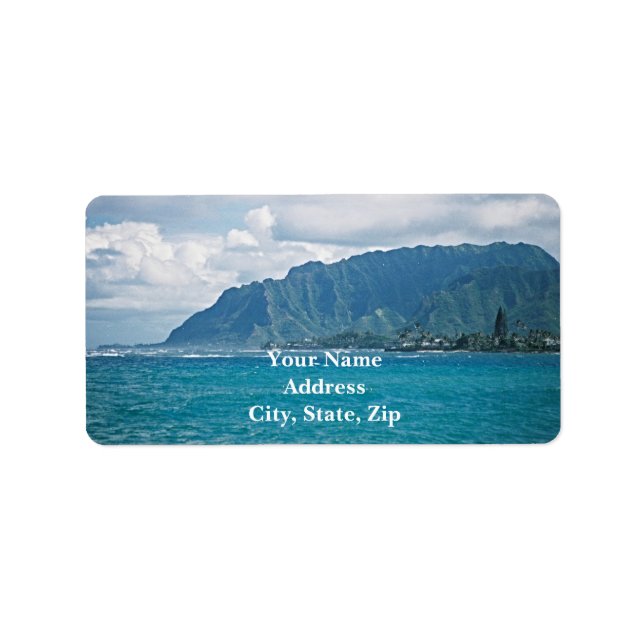 Labels für landschaftliche Strandurlaube Adressaufkleber (Vorne)