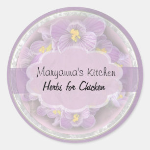 Labels für Lavendel Crocus jar 1 klein Runder Aufkleber