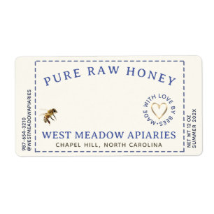 Labels für Lavendel und Bienen gestrichelt Border