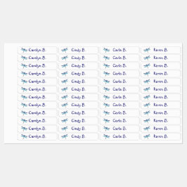 Labels für Libellen für 4 Kinder Etiketten