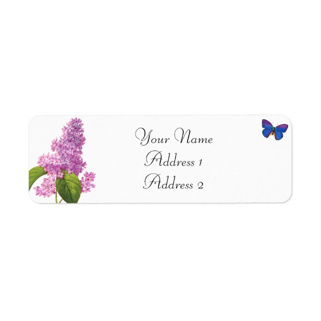 Labels für Lilac- und Butterfly-Adressen (Vorne)