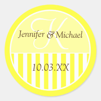 Labels für Mit Monogramm Gastgeschenk Hochzeiten Runder Aufkleber