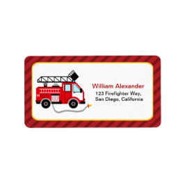 Labels für niedliche Firefighter-Adressbezeichnung Adressaufkleber