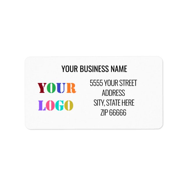 Labels für personalisierte Firmenlogo Adressaufkleber (Vorne)
