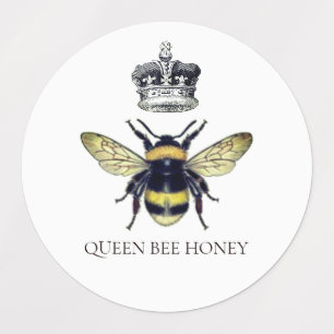 Labels für Queen Bee & Crown White Honey Etiketten