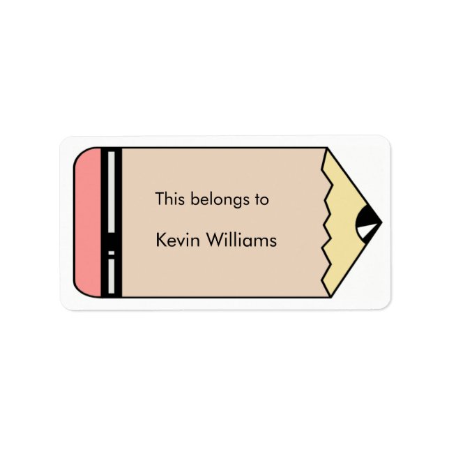 Labels für Schulbedarf Adressaufkleber (Vorne)