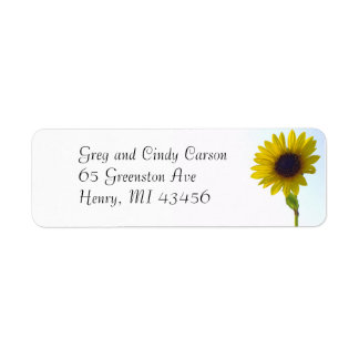 Labels für Sonnenblumenadressen