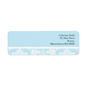 Labels für Tiffany und White Damask
