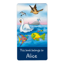 Labels mit niedlichen Tieren buchen