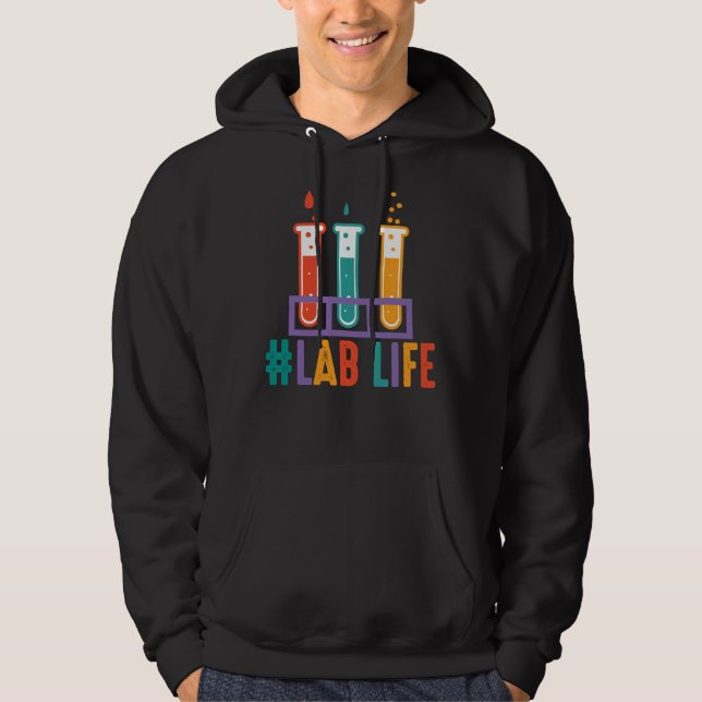 Lablife Test Tubes Medical Laboratory Science Tech Hoodie (Vorderseite)