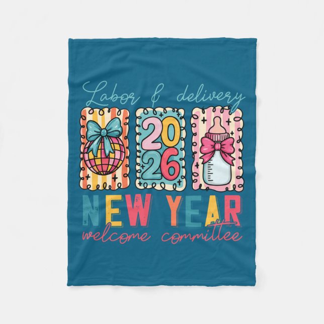 Labor &amp; Delivery 2026 New Year Welcome Committ Fleecedecke (Vorderseite)