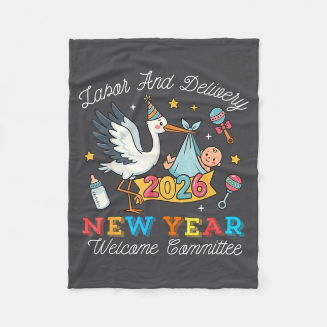 Labor &amp; Delivery New Year Welcome Committee 20 Fleecedecke (Vorderseite)
