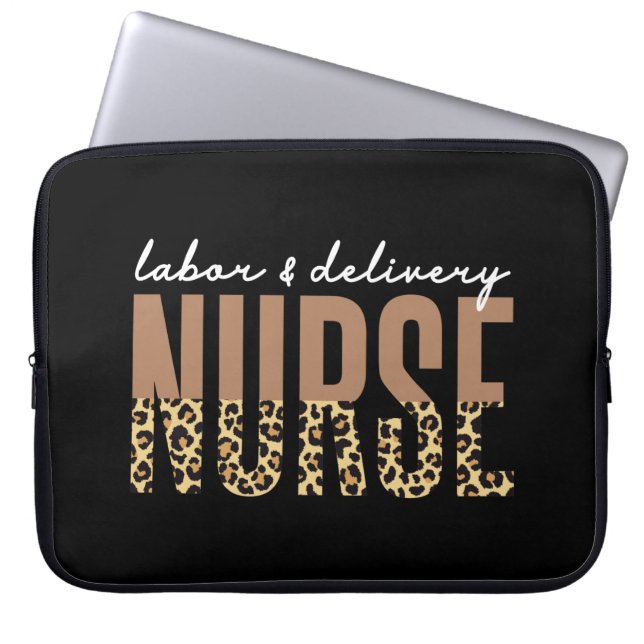 Labor and delivery nurse Cheetah leopard print Laptopschutzhülle (Vorderseite)