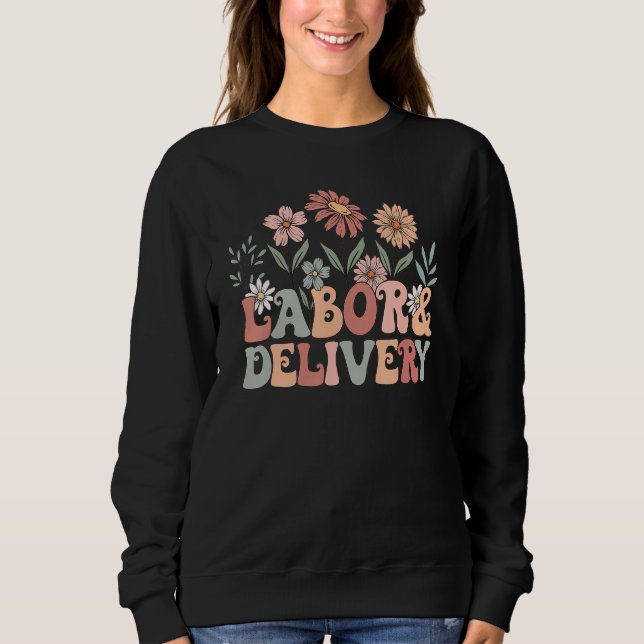 Labor And Delivery Nurse Christmas Mother Baby Nur Sweatshirt (Vorderseite)