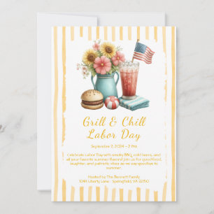Labor Day BBQ-Bier-Einladung – Patriotisches Grill Einladung