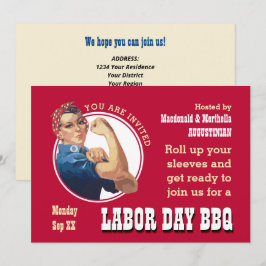 LABOR DAY GRILLEN Rosie Riveter Einladung