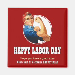 LABOR DAY GRILLEN Rosie Riveter Magnet