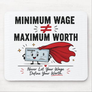 Labor Day Humor Mauspad-Gehaltsscheck Mousepad