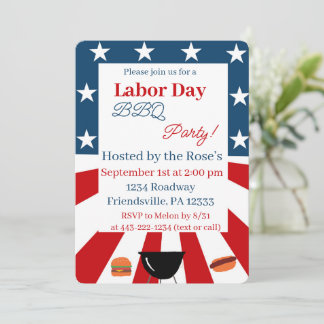 labor day invitation einladung
