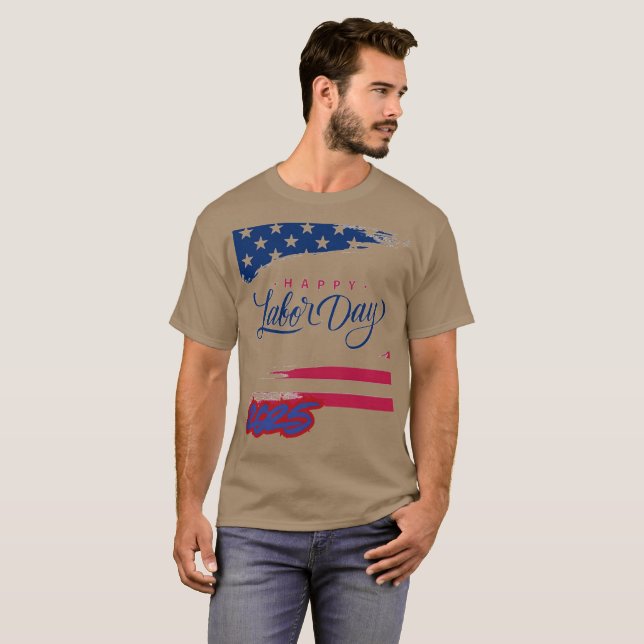 LABOR DAY patriotisch glücklich T-Shirt (Vorne ganz)