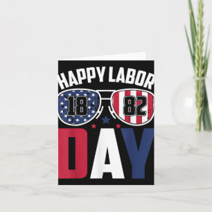 Labor Day Sonntagsbraten 1882 Amerikanische Flagge Karte