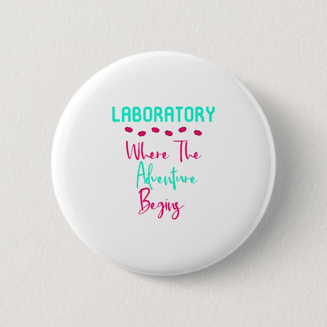 Labor, in dem das Abenteuer Spaß-LabradorTech Button (Vorderseite)